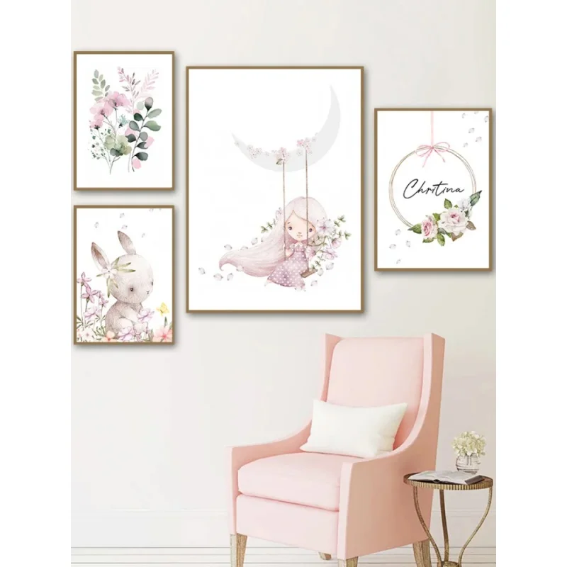 Resin Art Flowers - Décoration Murale Esthétique Nordique : Lapin