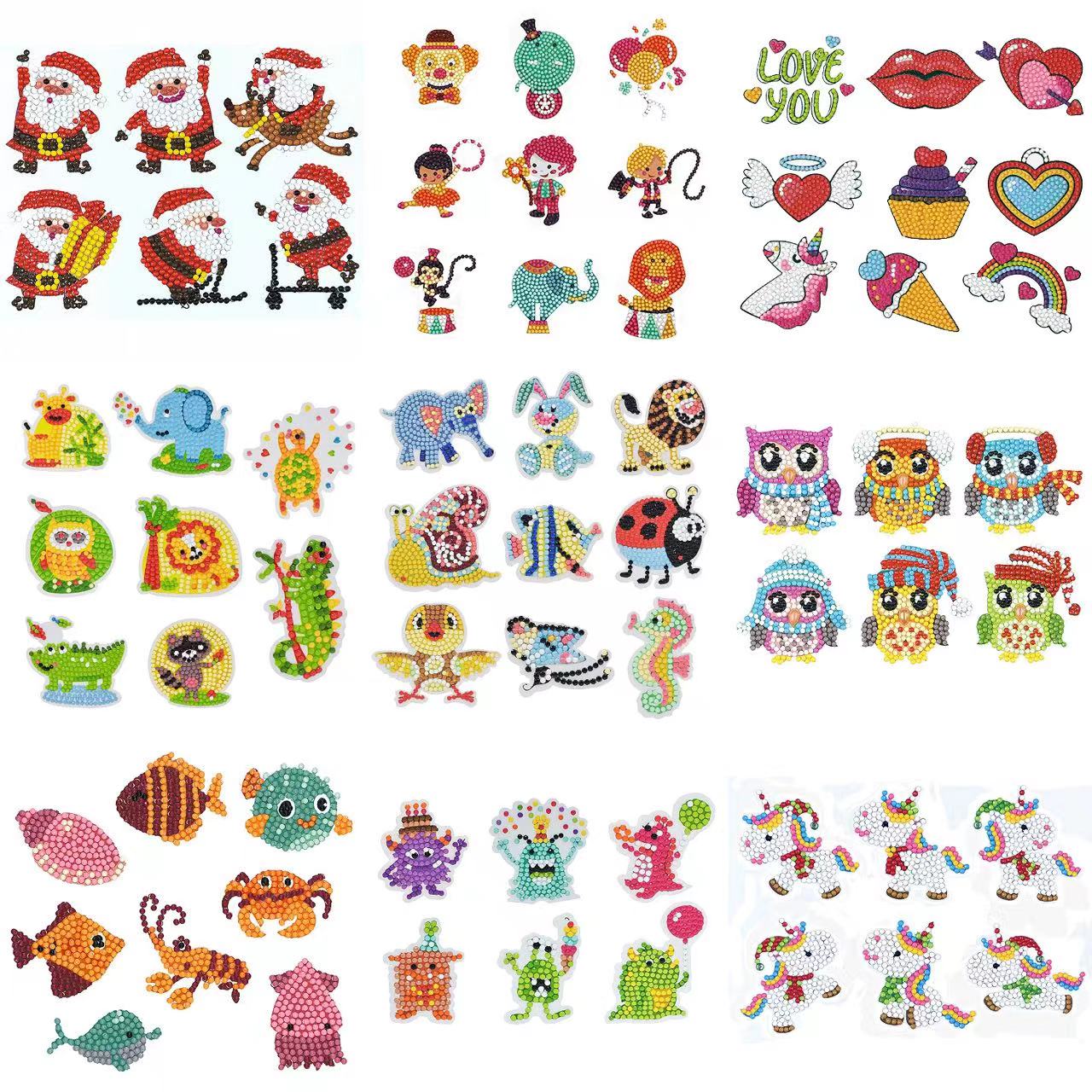 Resin Art Kits - Autocollants de peinture au diamant pour