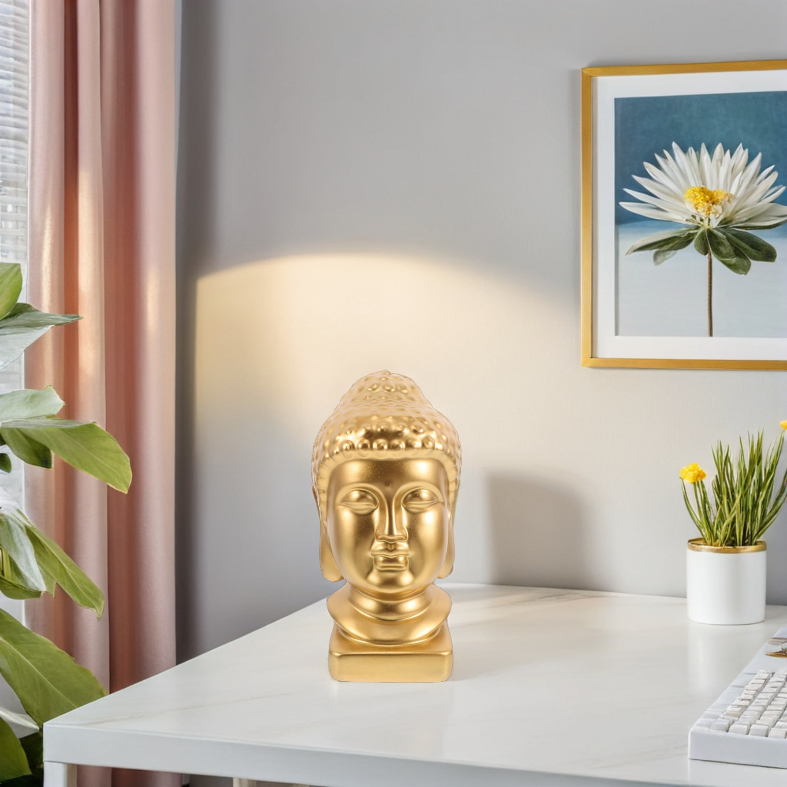Resin Art And Decor - Statue d'art en résine Tête de