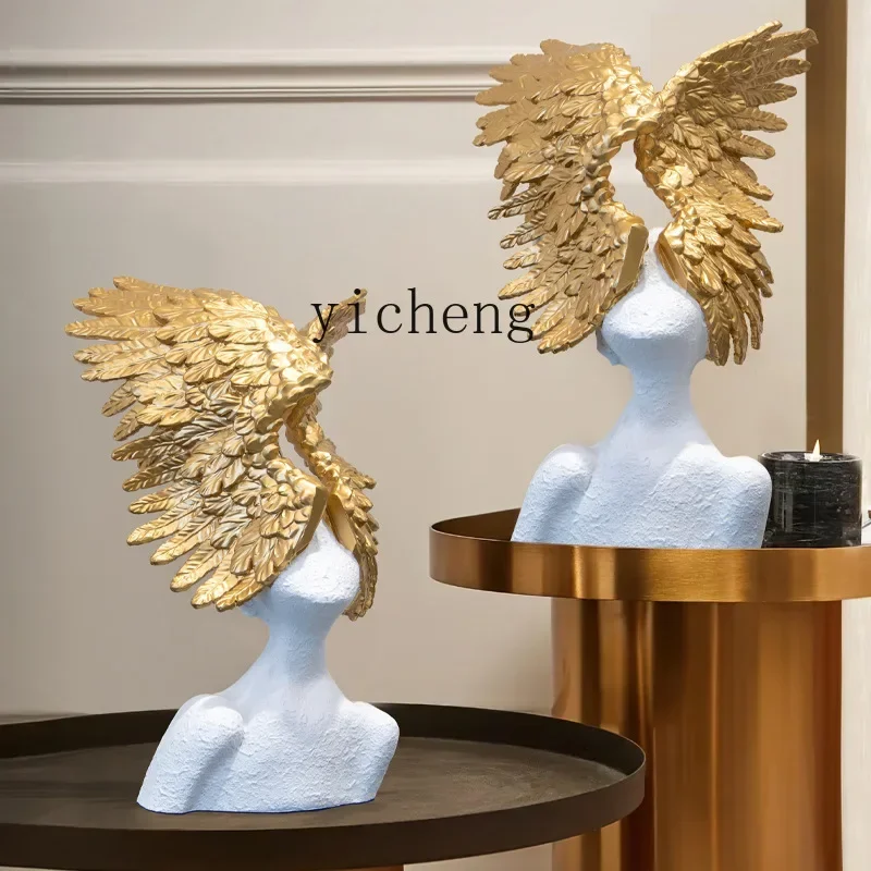 Resin Art And Decor - Ornement d'ange abstrait moderne et haut