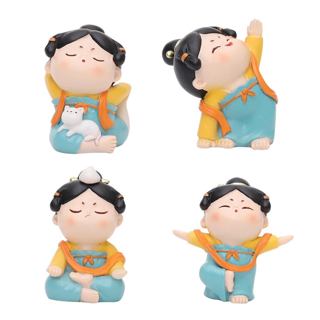 Resin Art Studio - Statuette de femme chinoise mignonne en