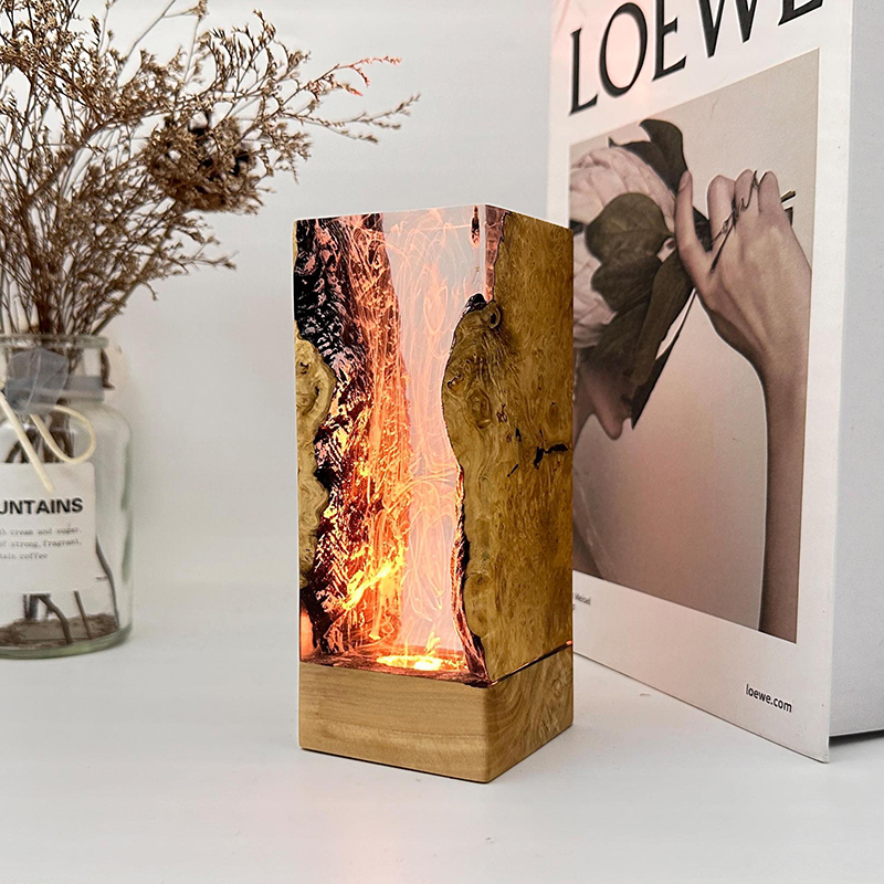 Resin Art And Decor - Lampe de table créative en résine