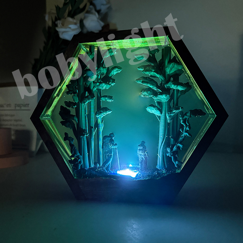 Resin Artist - Lampe de table en résine en
