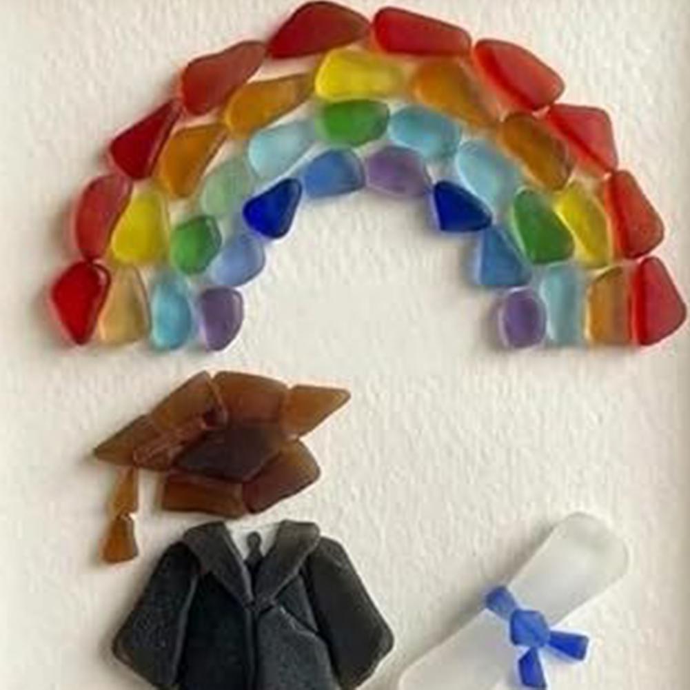 Resin Art Class - Décoration Murale Arc-en-ciel en Verre de