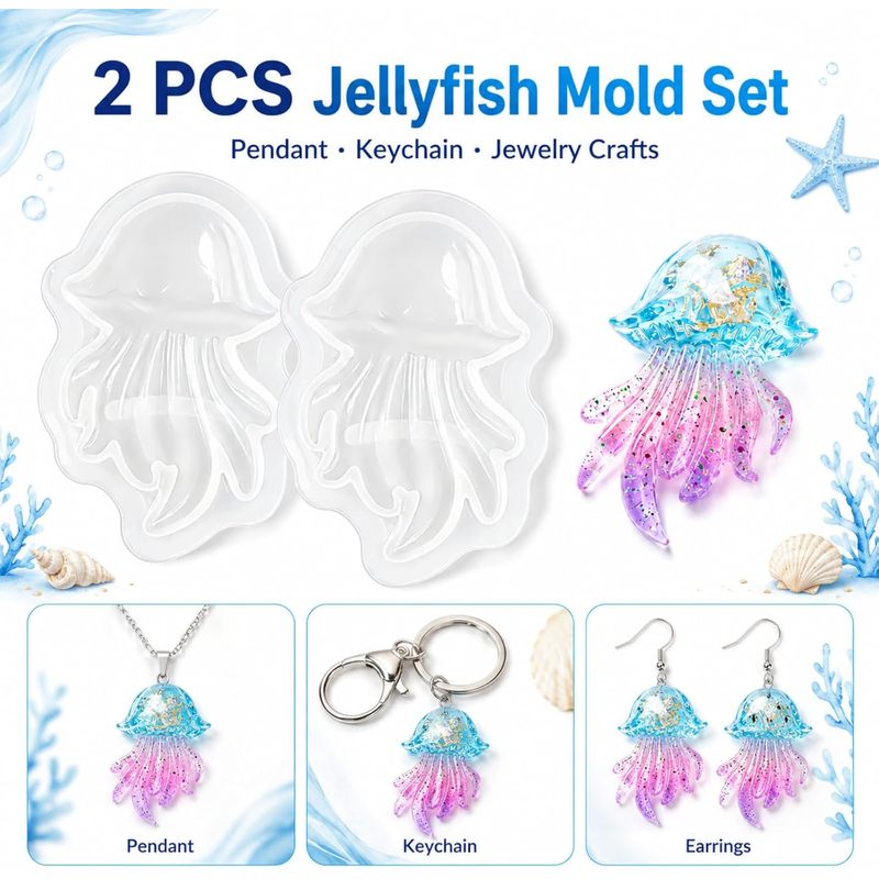 Silicone Mold Ocean - 2 ensembles de moules en résine