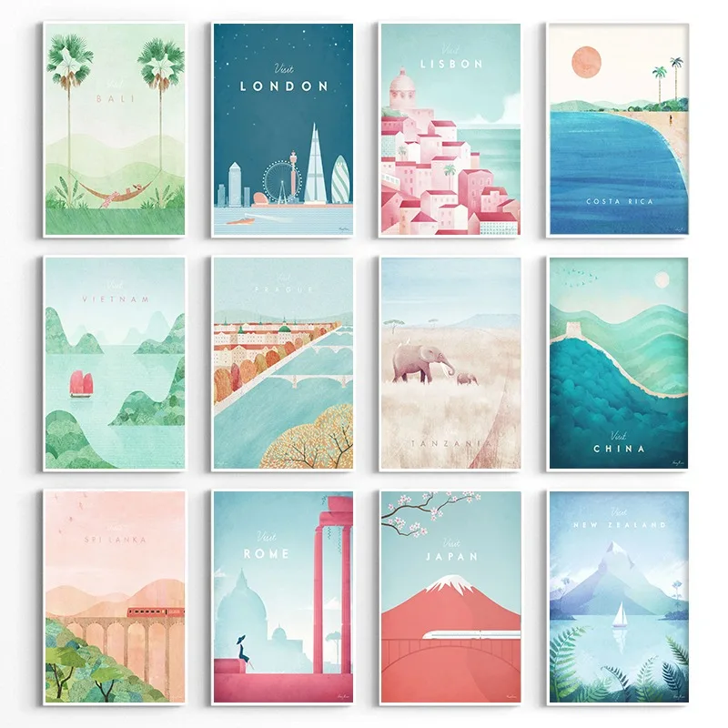 Resin Art New Zealand - Affiches de voyage minimalistes du monde