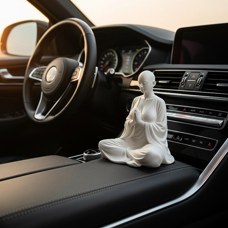 Resin Art Studio - Figurine spirituelle minimaliste de méditation zen,