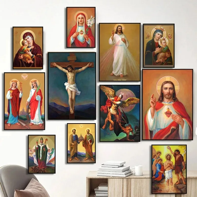 Resin Art Mary - Peinture au diamant, art catholique vintage,