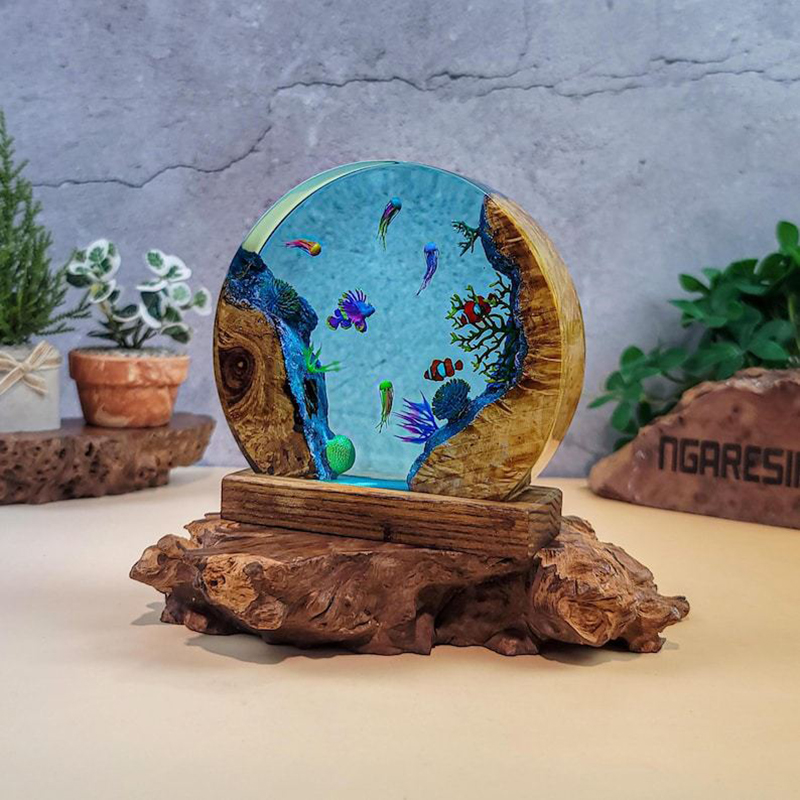 Lampe de table en résine sur l - Resin Art And Decor avis et prix