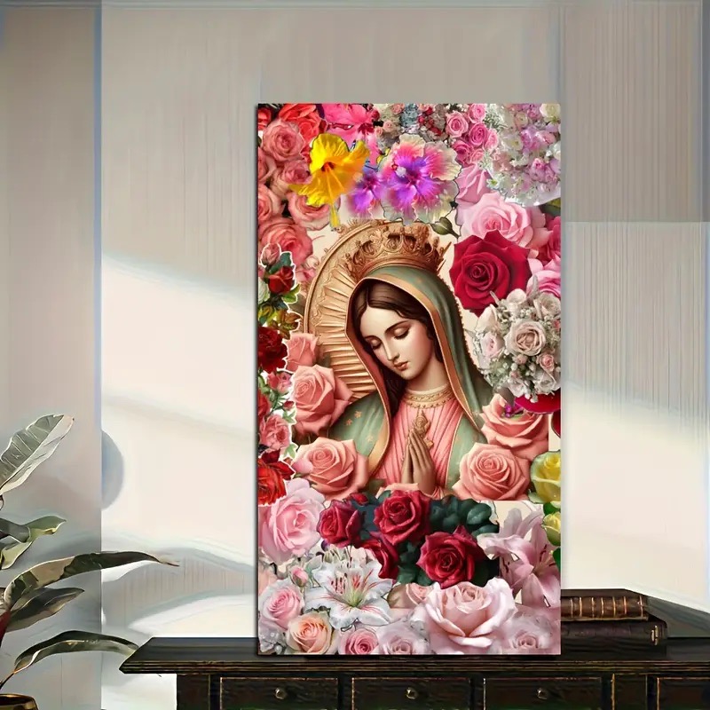 Rose rouge VIrgin Mary fleur d - Resin Art Mary avis et prix