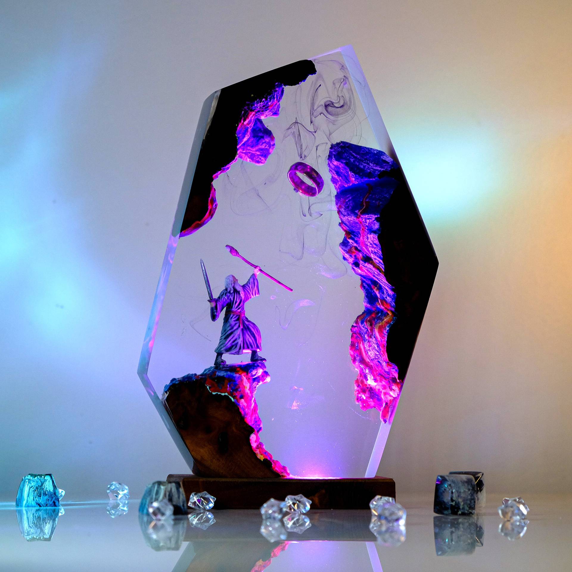 Lampe de table en résine Scène - Resin Artist avis et prix