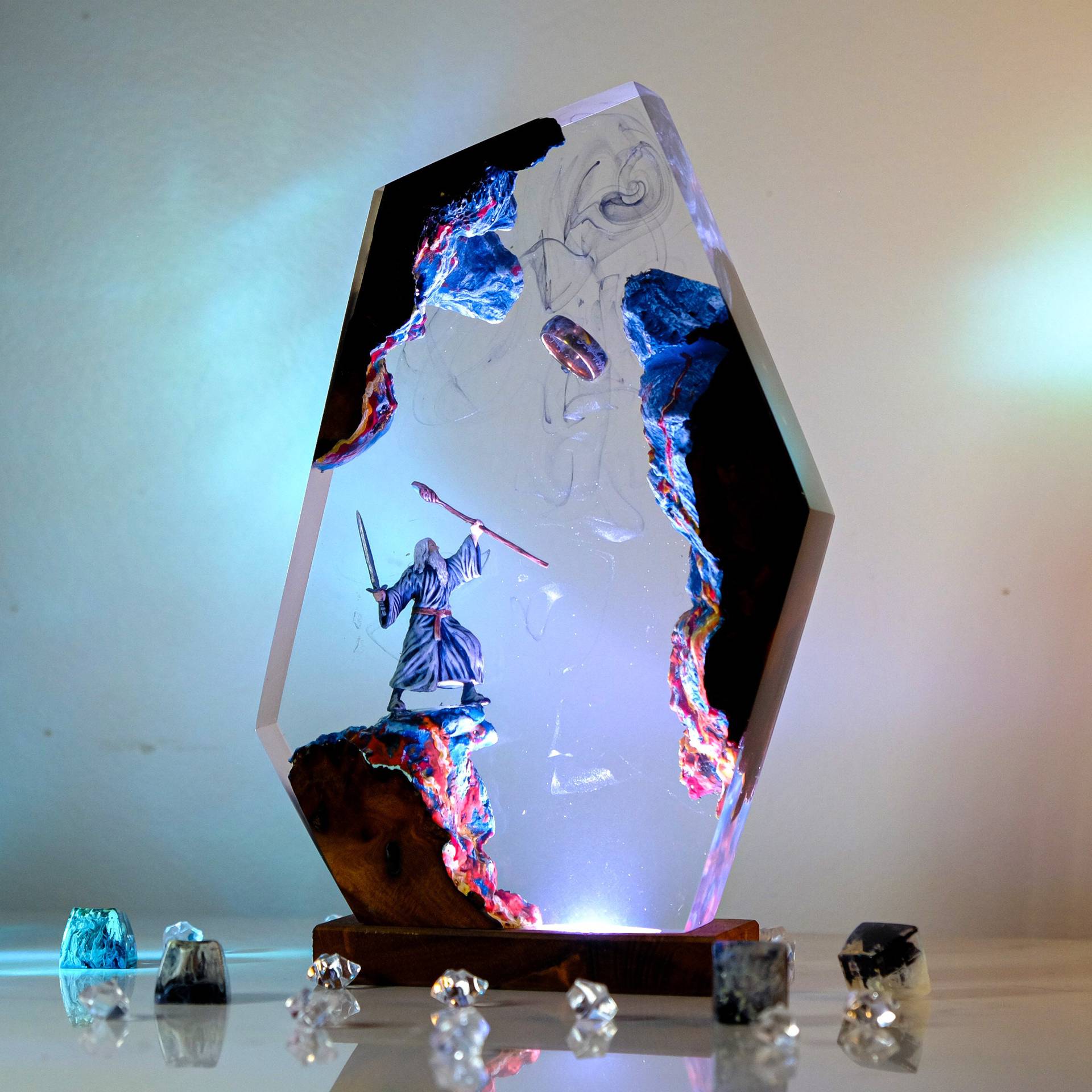 Lampe de table en résine Scène - Resin Artist avis et prix