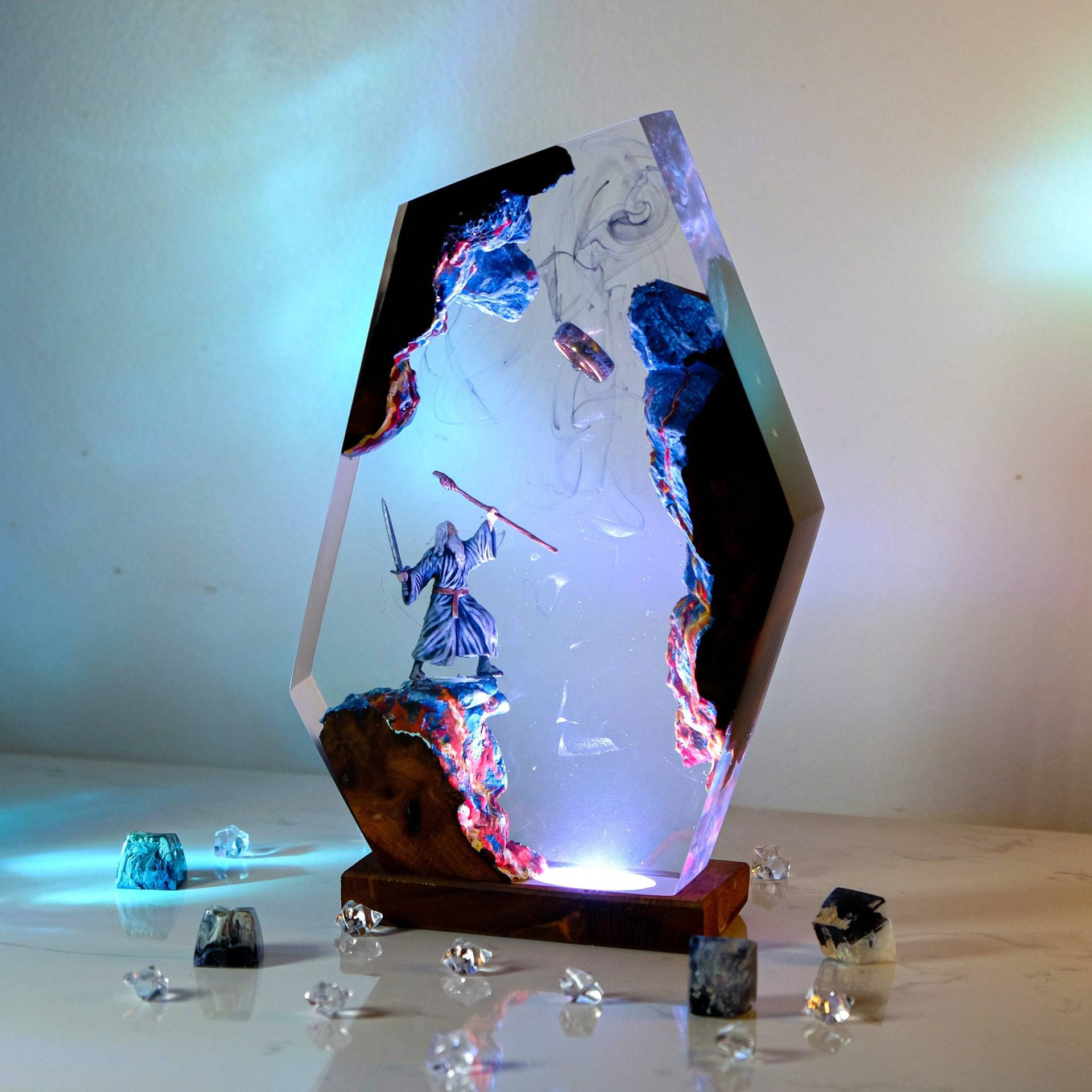 Lampe de table en résine Scène - Resin Artist avis et prix